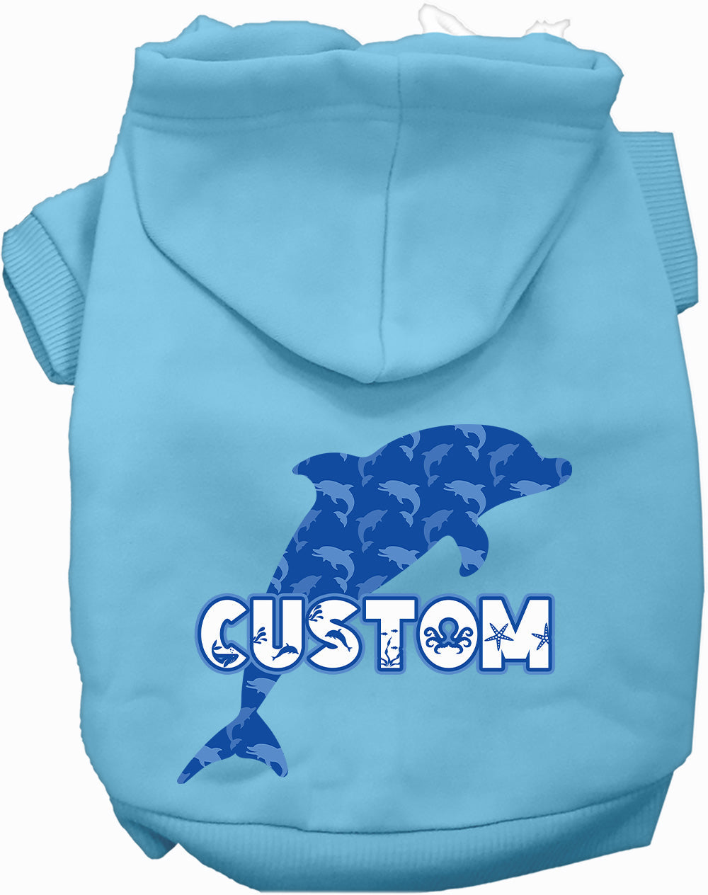 Custom Blue Dolphins Pet Hoodie