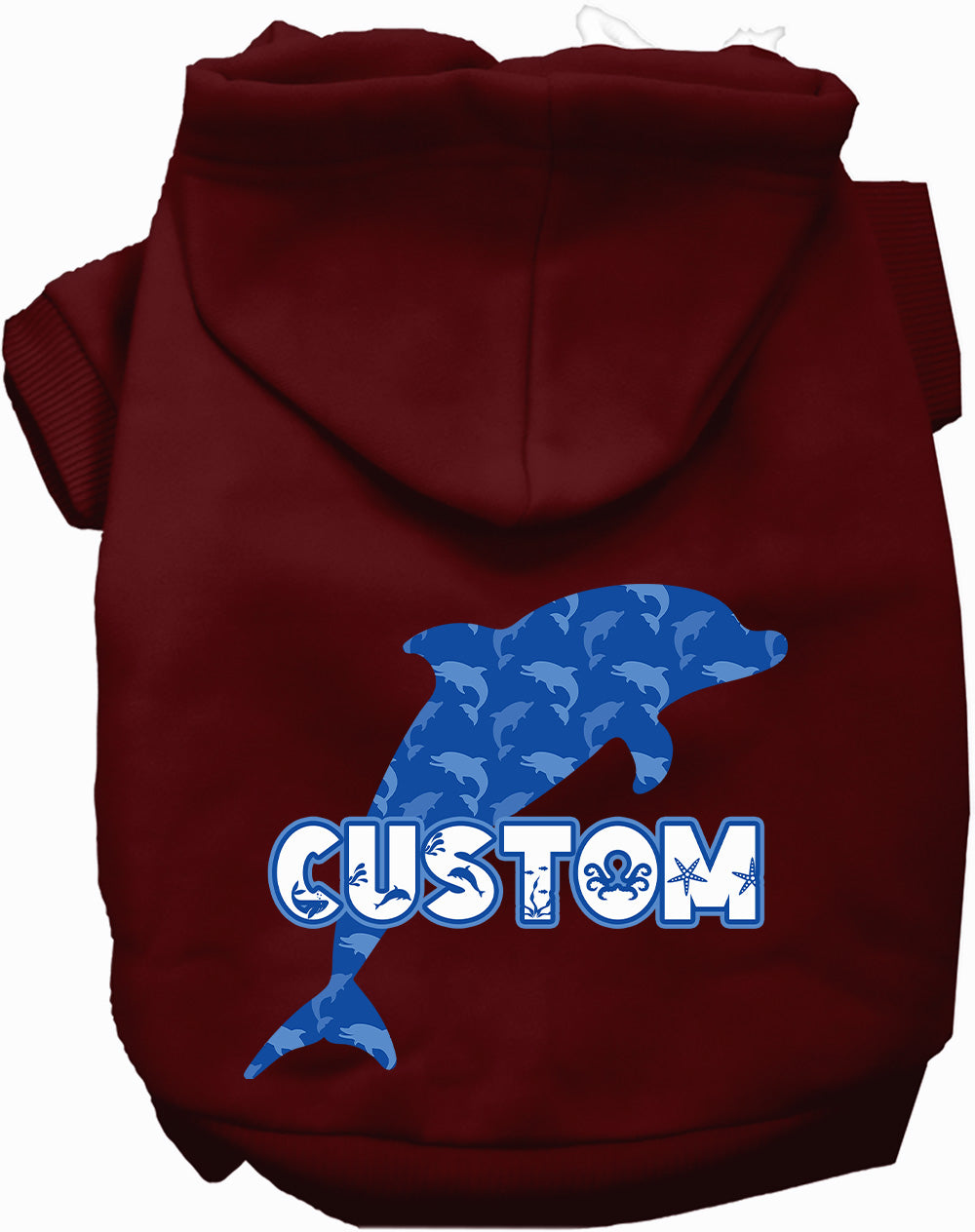Custom Blue Dolphins Pet Hoodie