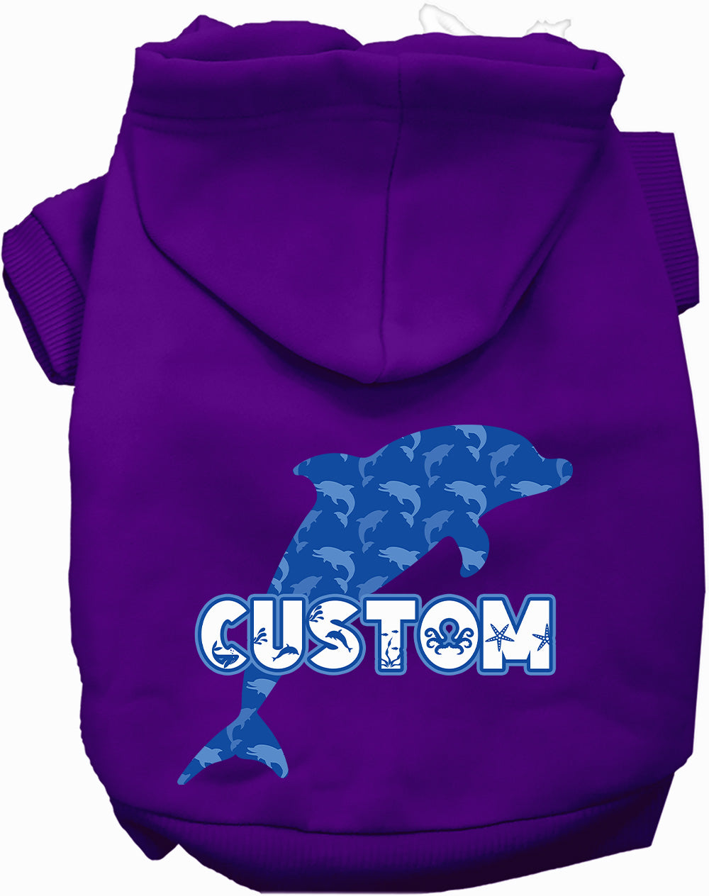 Custom Blue Dolphins Pet Hoodie