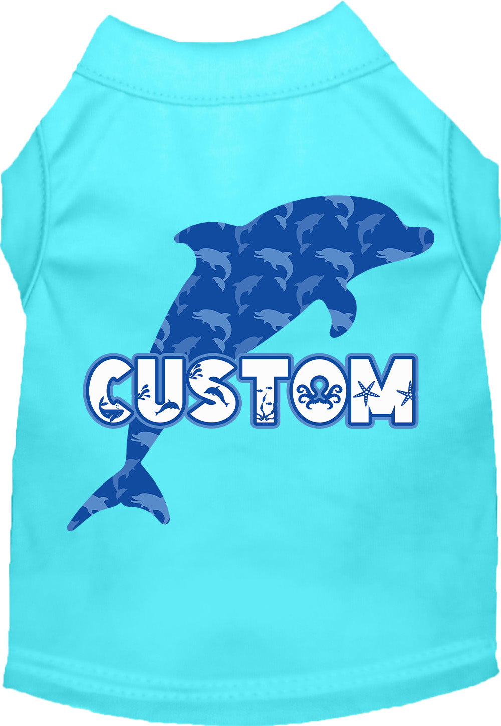 Custom Blue Dolphins Pet Shirt