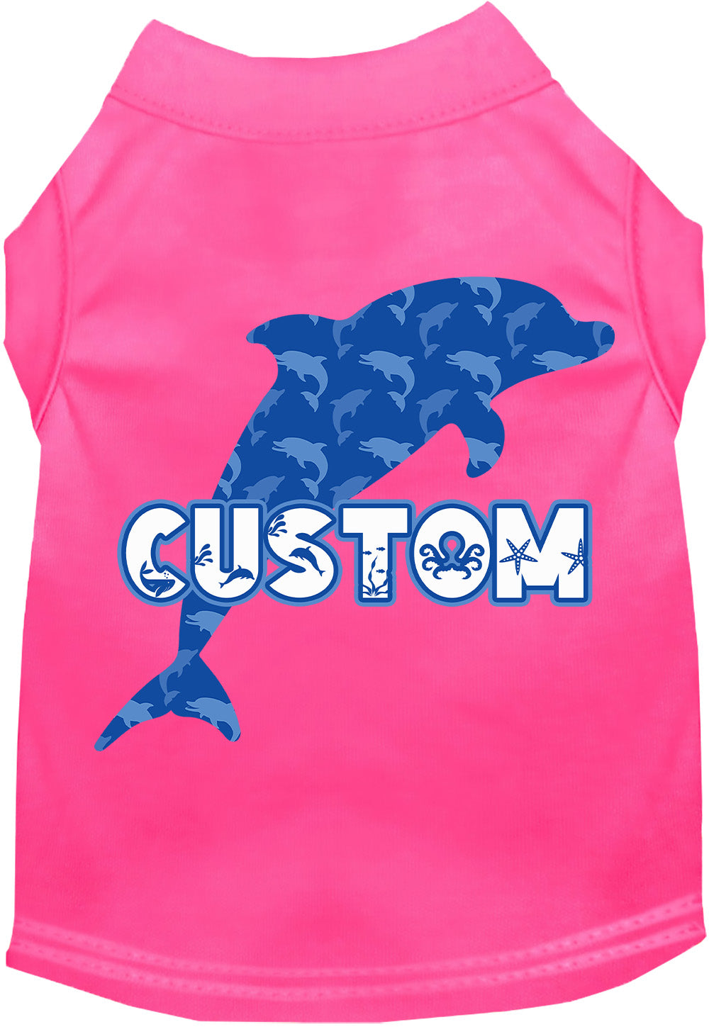 Custom Blue Dolphins Pet Shirt