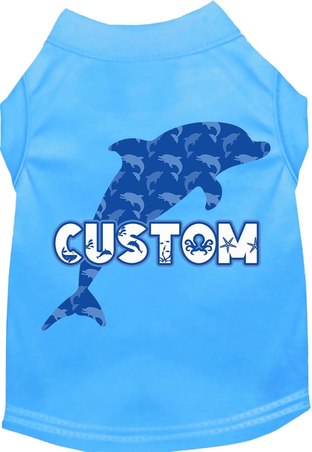Custom Blue Dolphins Pet Shirt