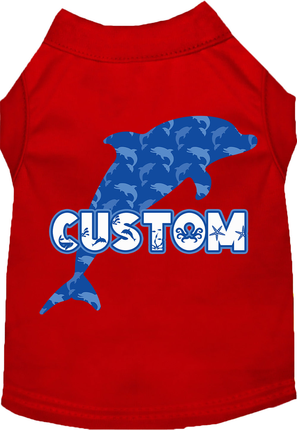 Custom Blue Dolphins Pet Shirt