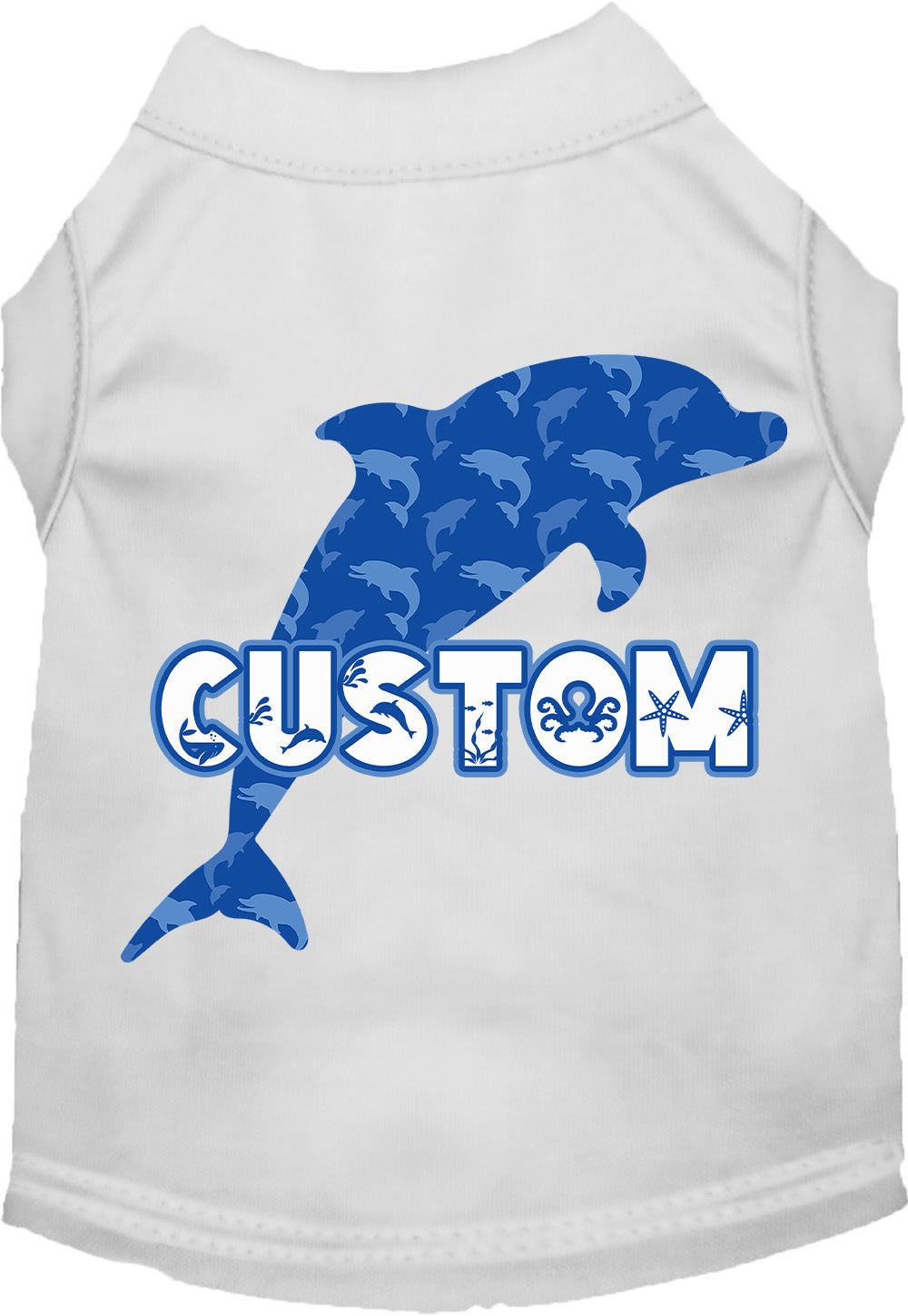Custom Blue Dolphins Pet Shirt