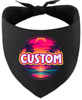 Custom Neon Beach Sunset Pet Bandana