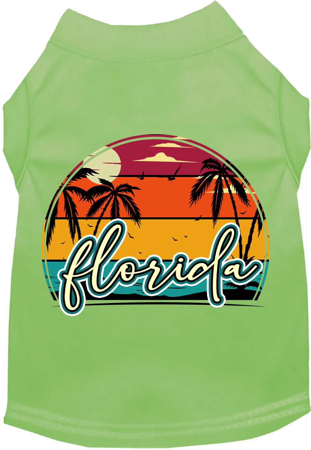 Custom Retro Beach Sunset Pet Shirt
