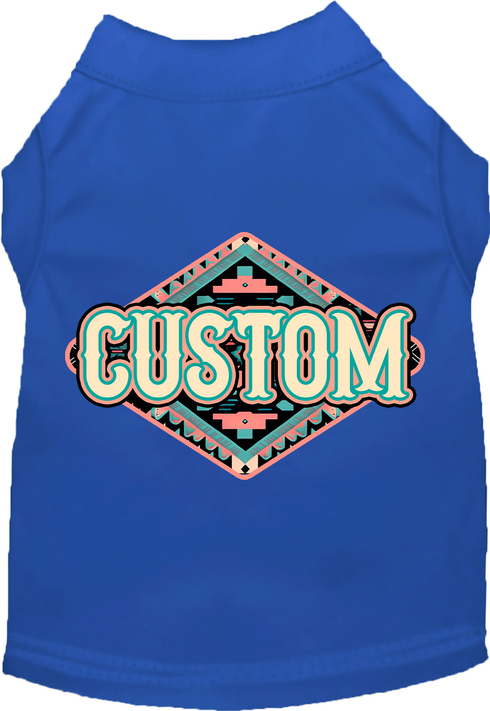 Custom Peach Aztec Pet Shirt