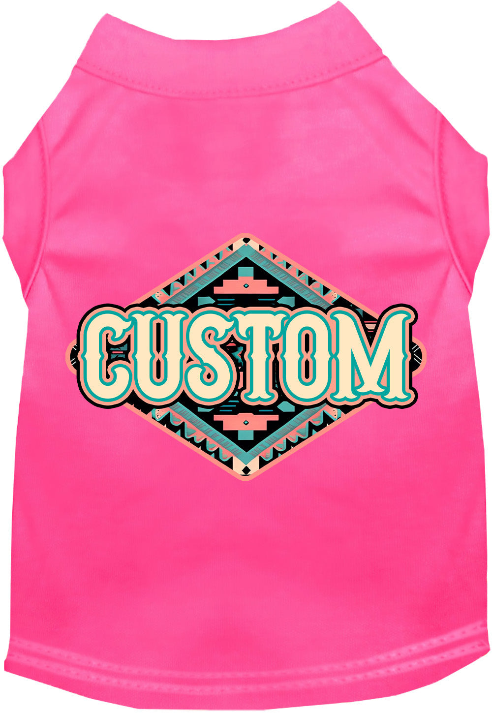 Custom Peach Aztec Pet Shirt