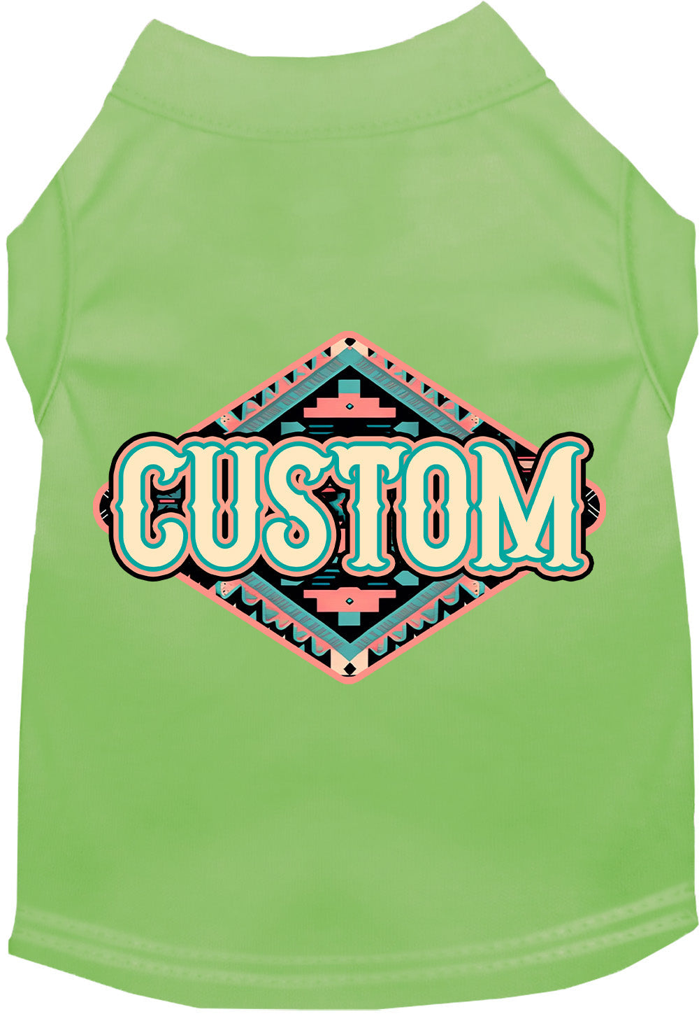 Custom Peach Aztec Pet Shirt