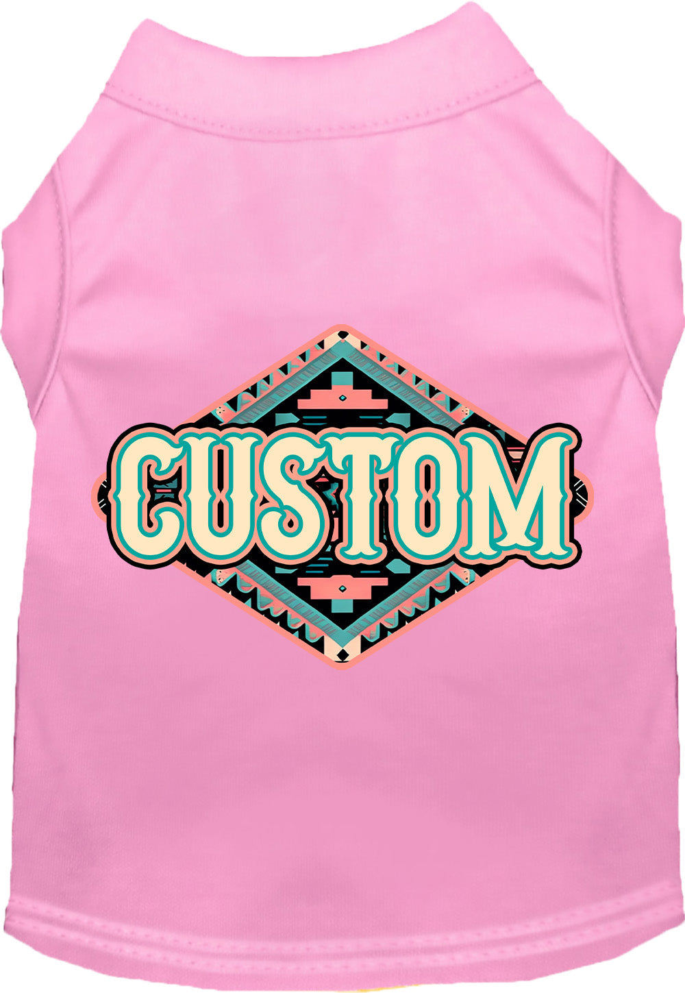 Custom Peach Aztec Pet Shirt