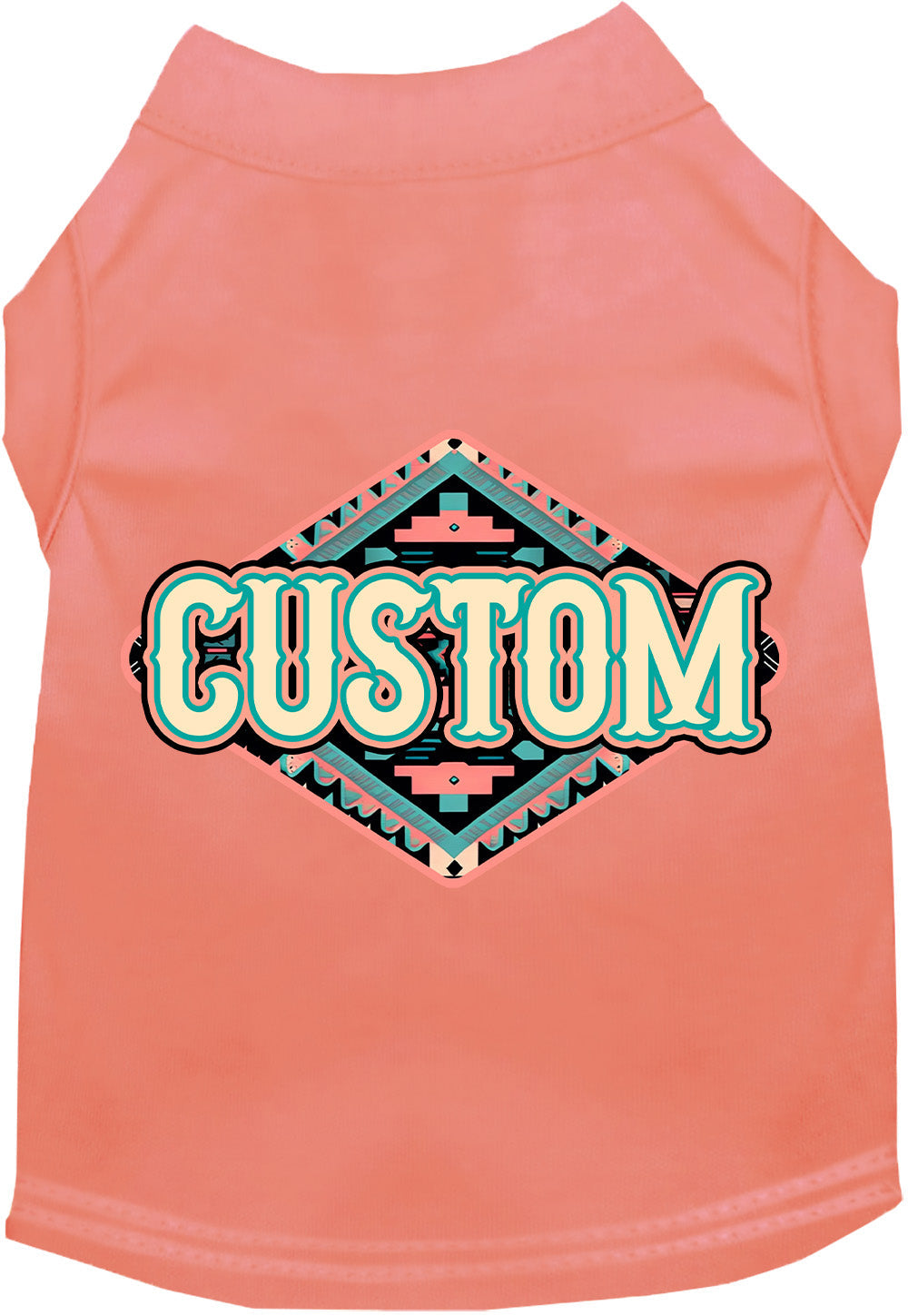 Custom Peach Aztec Pet Shirt