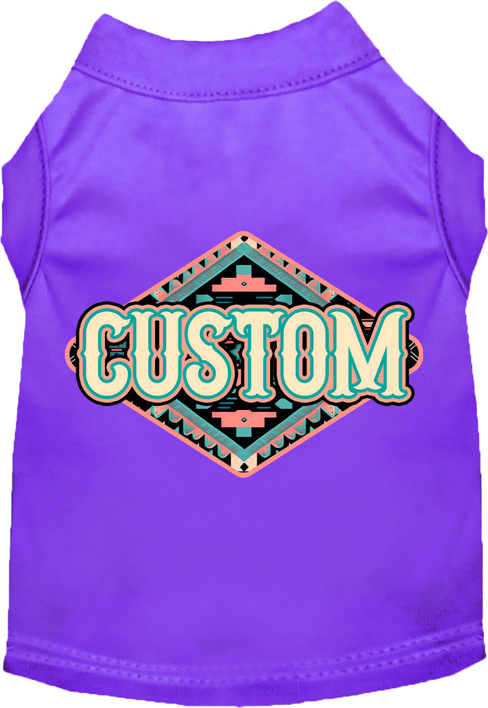 Custom Peach Aztec Pet Shirt