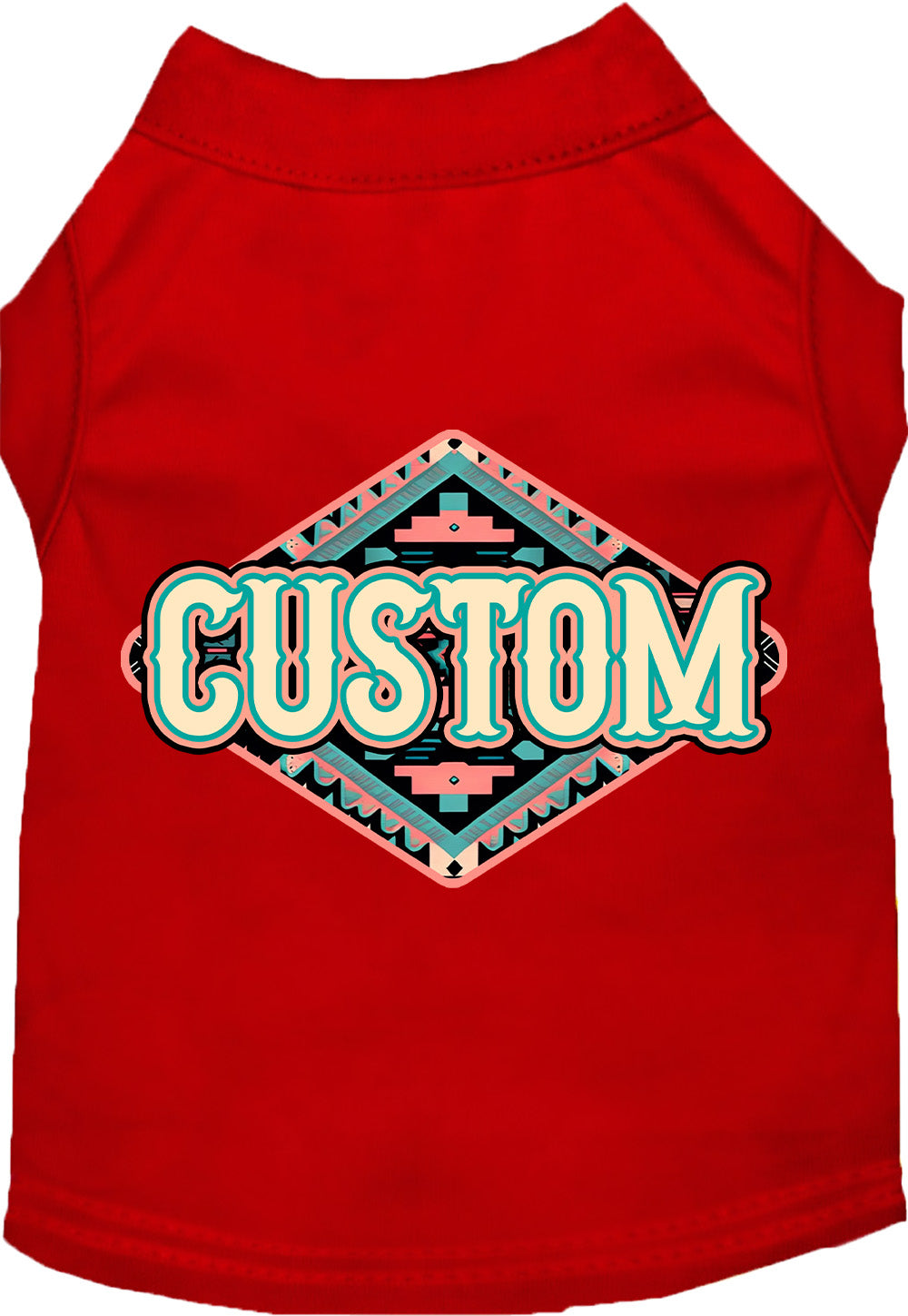 Custom Peach Aztec Pet Shirt