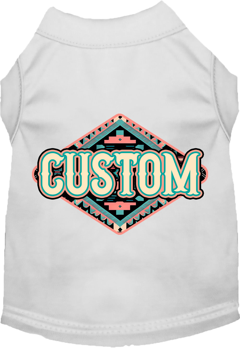 Custom Peach Aztec Pet Shirt