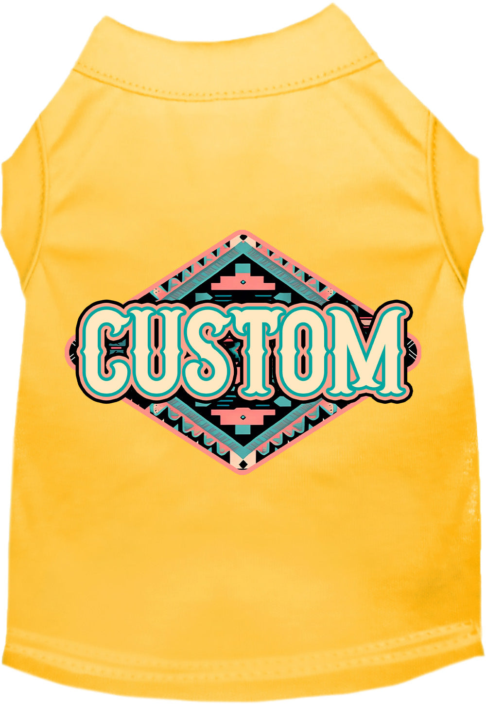 Custom Peach Aztec Pet Shirt