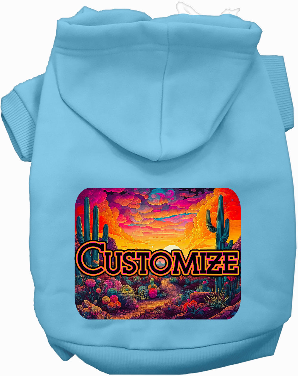 Custom Neon Desert Pet Hoodie