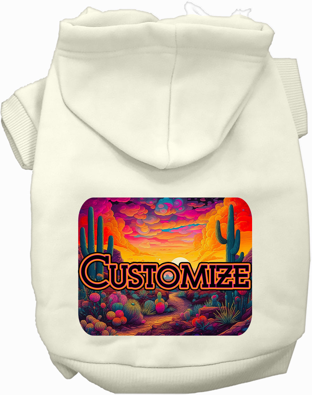 Custom Neon Desert Pet Hoodie