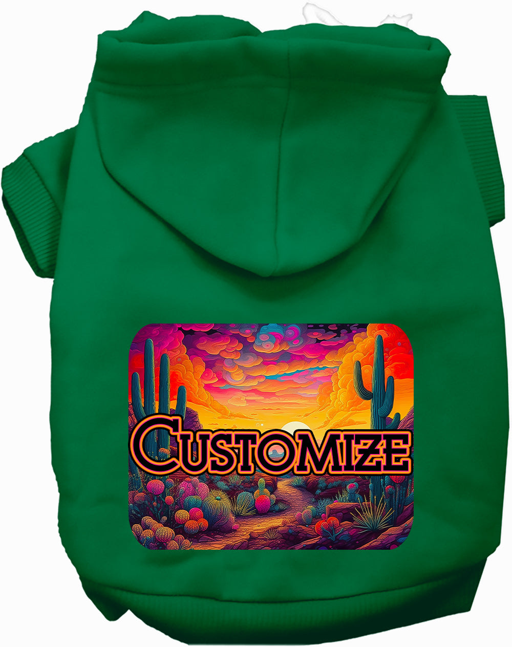 Custom Neon Desert Pet Hoodie