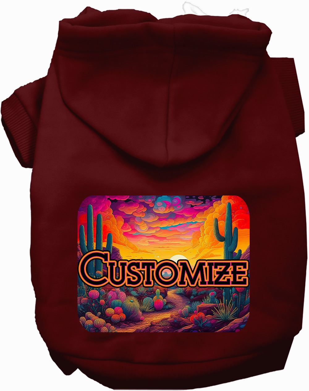 Custom Neon Desert Pet Hoodie