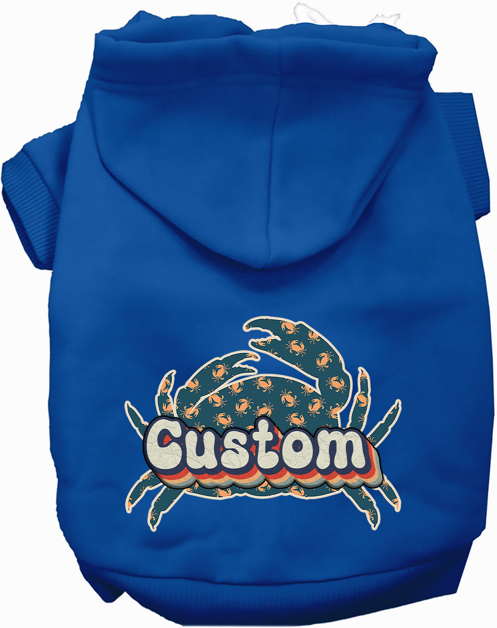 Custom Retro Crabs Pet Hoodie