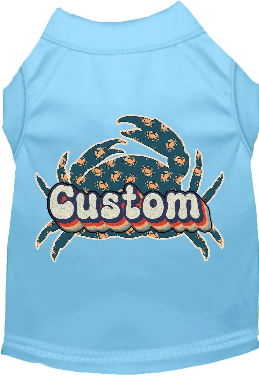 Custom Retro Crabs Pet Shirt