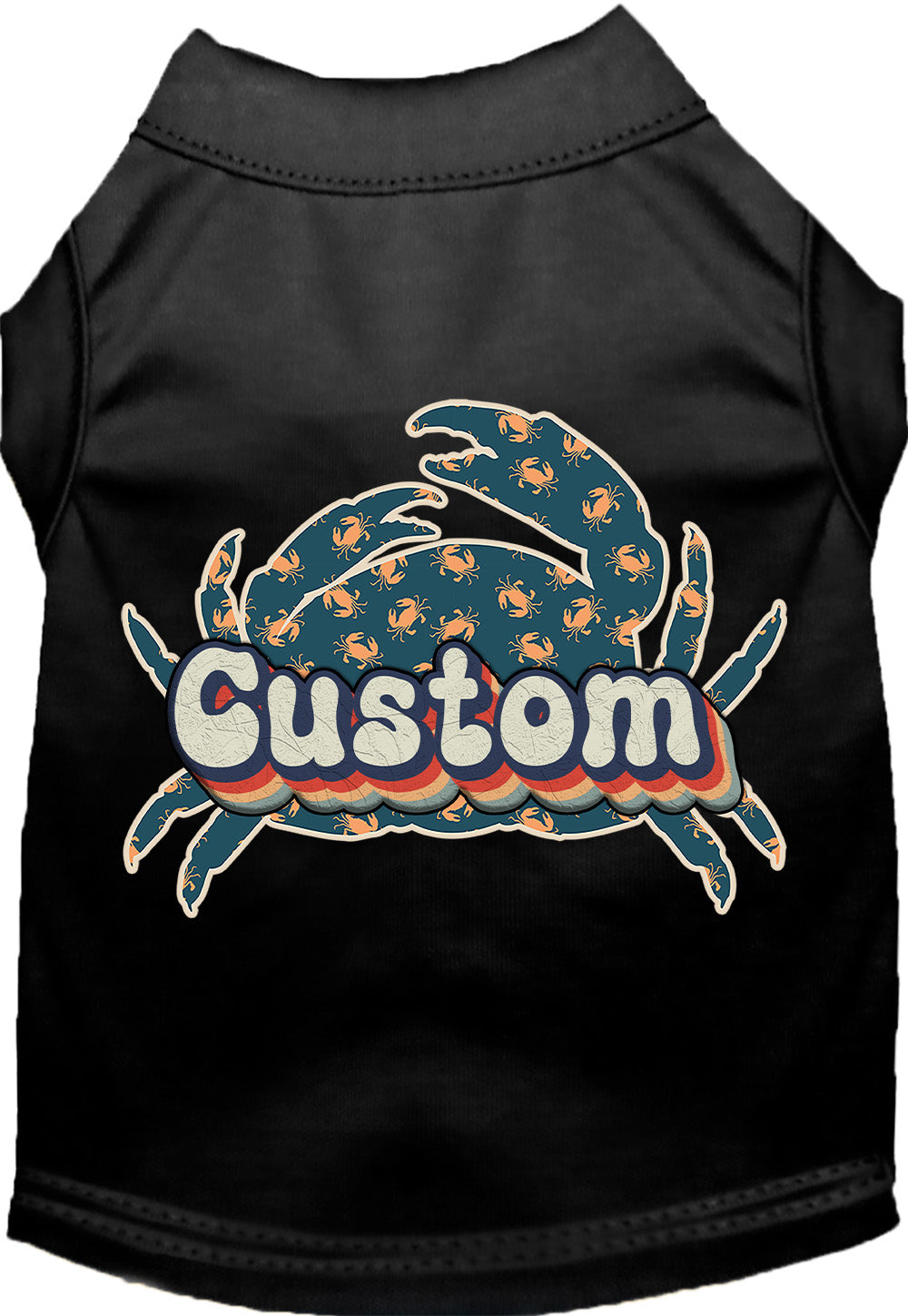 Custom Retro Crabs Pet Shirt