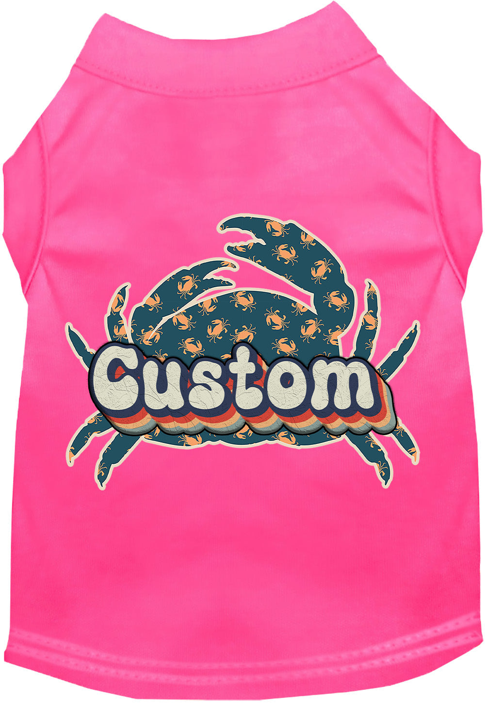 Custom Retro Crabs Pet Shirt