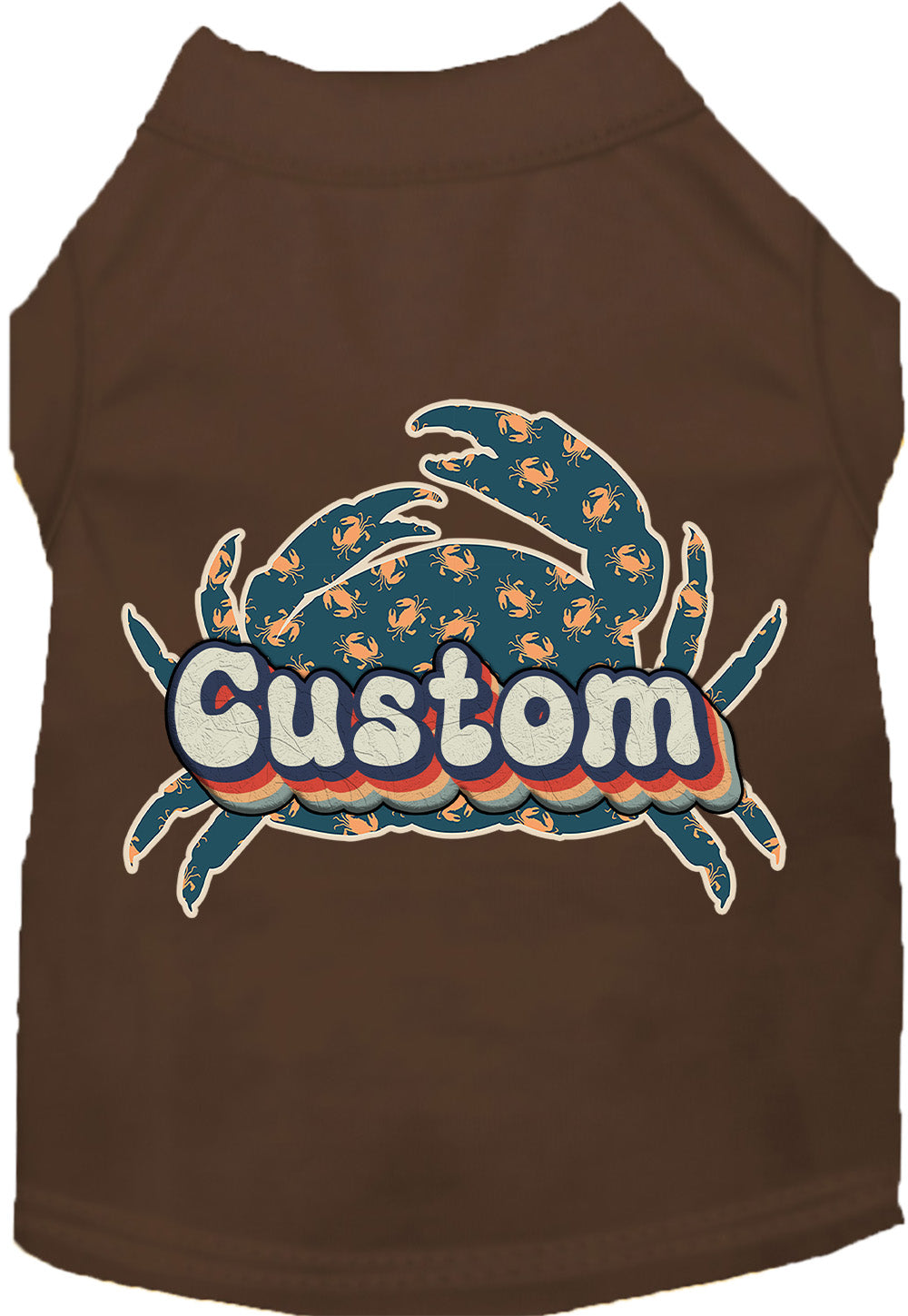 Custom Retro Crabs Pet Shirt
