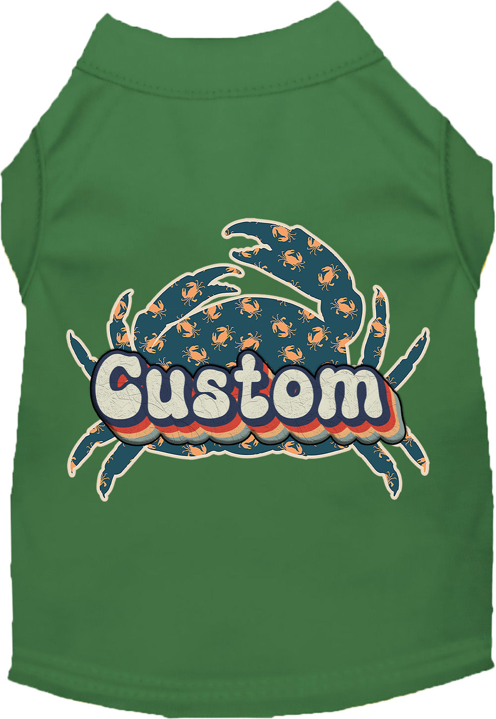 Custom Retro Crabs Pet Shirt