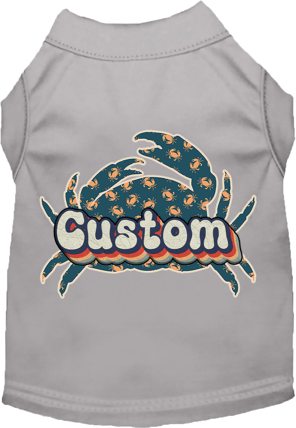 Custom Retro Crabs Pet Shirt