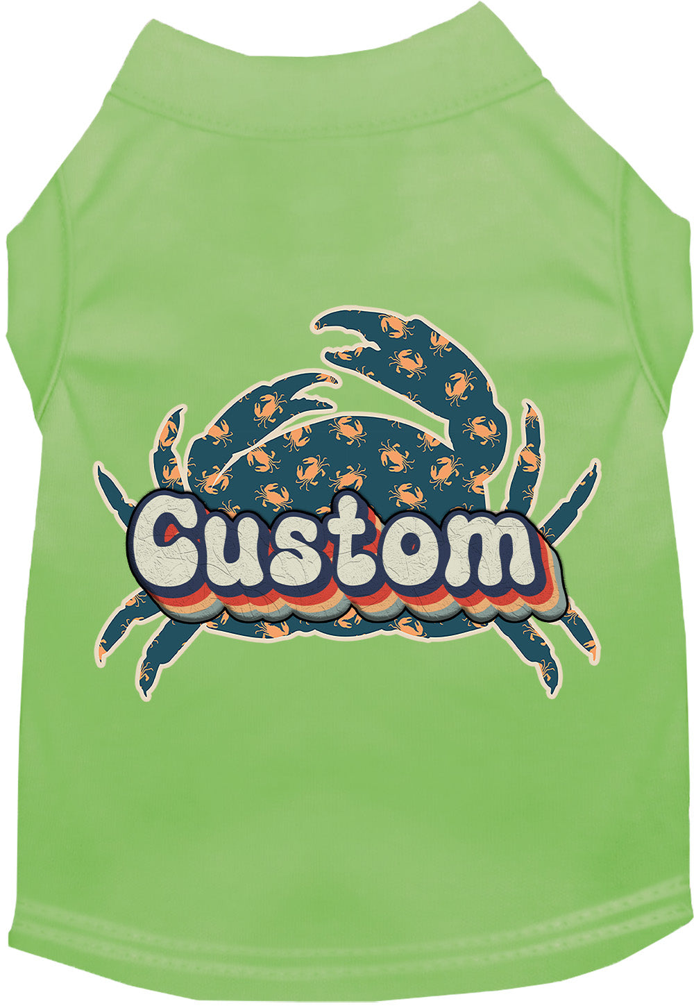 Custom Retro Crabs Pet Shirt