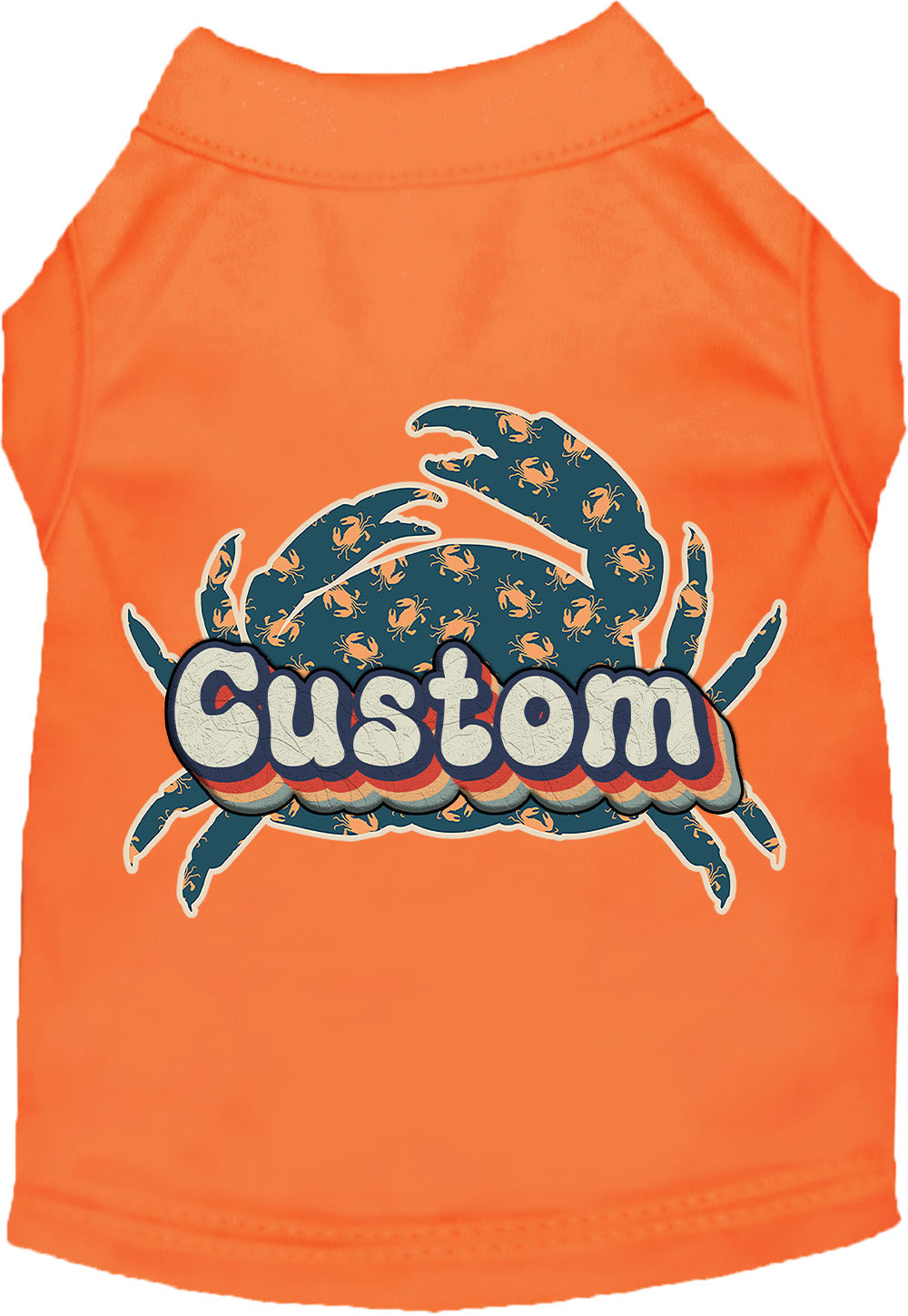 Custom Retro Crabs Pet Shirt