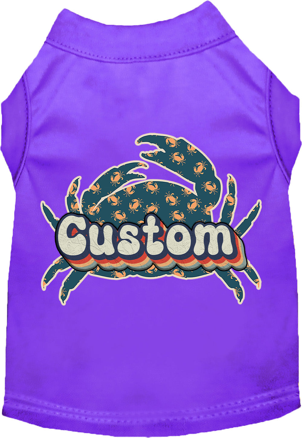 Custom Retro Crabs Pet Shirt