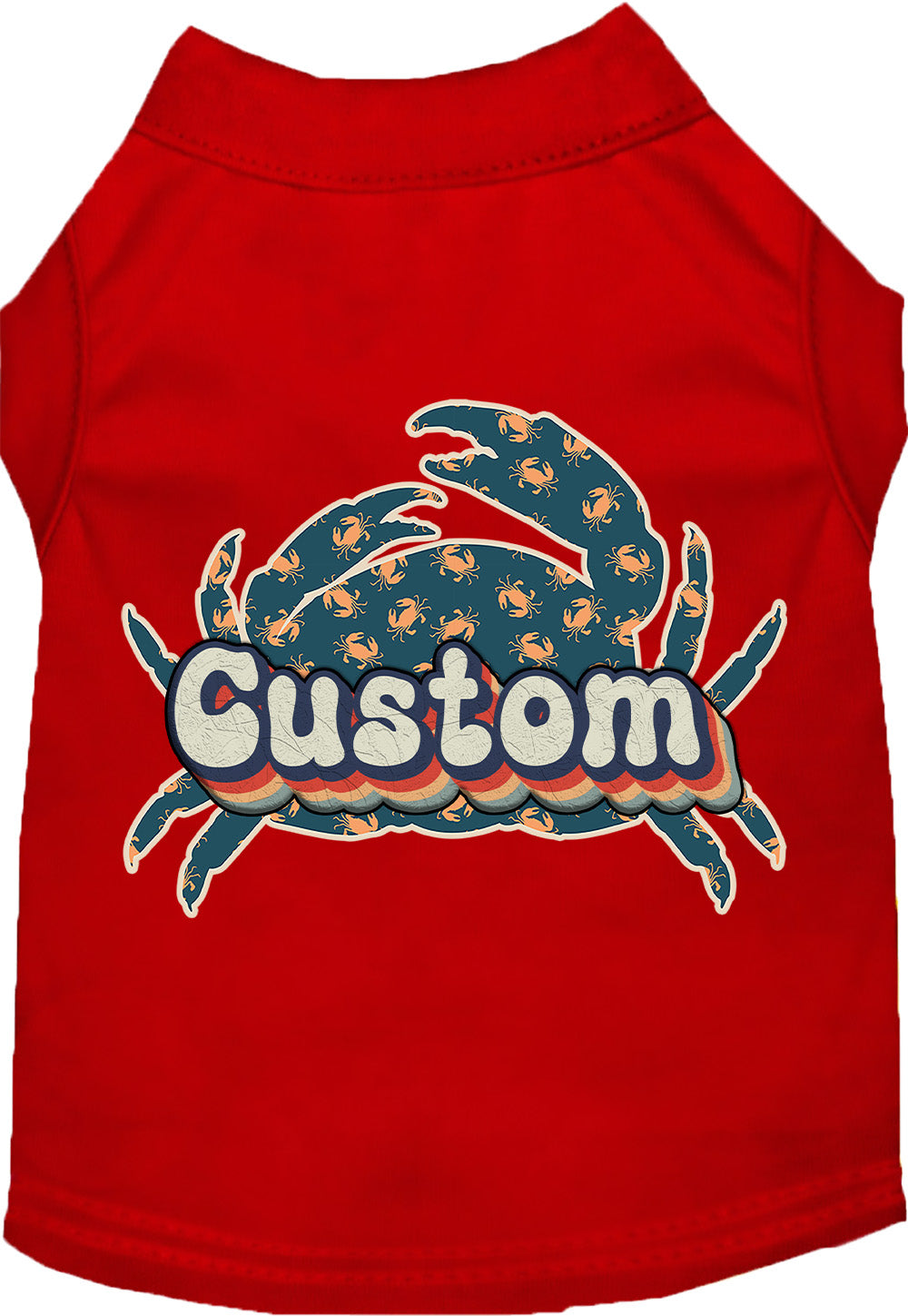 Custom Retro Crabs Pet Shirt