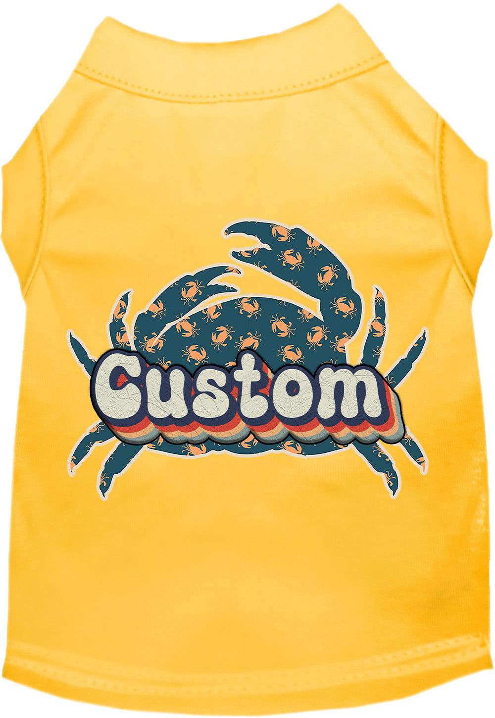 Custom Retro Crabs Pet Shirt