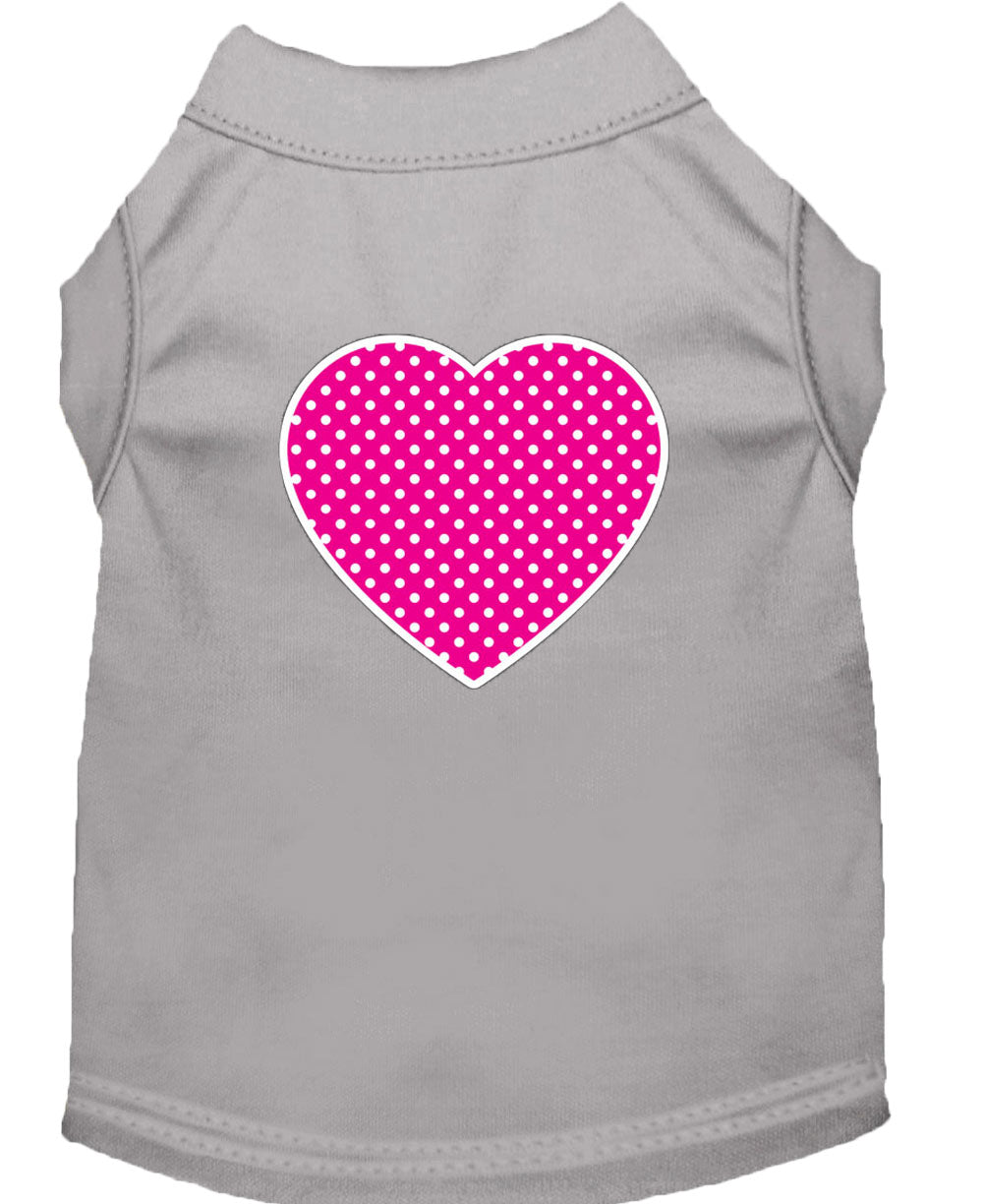 Pet Shirt "Pink Swiss Dot Heart"
