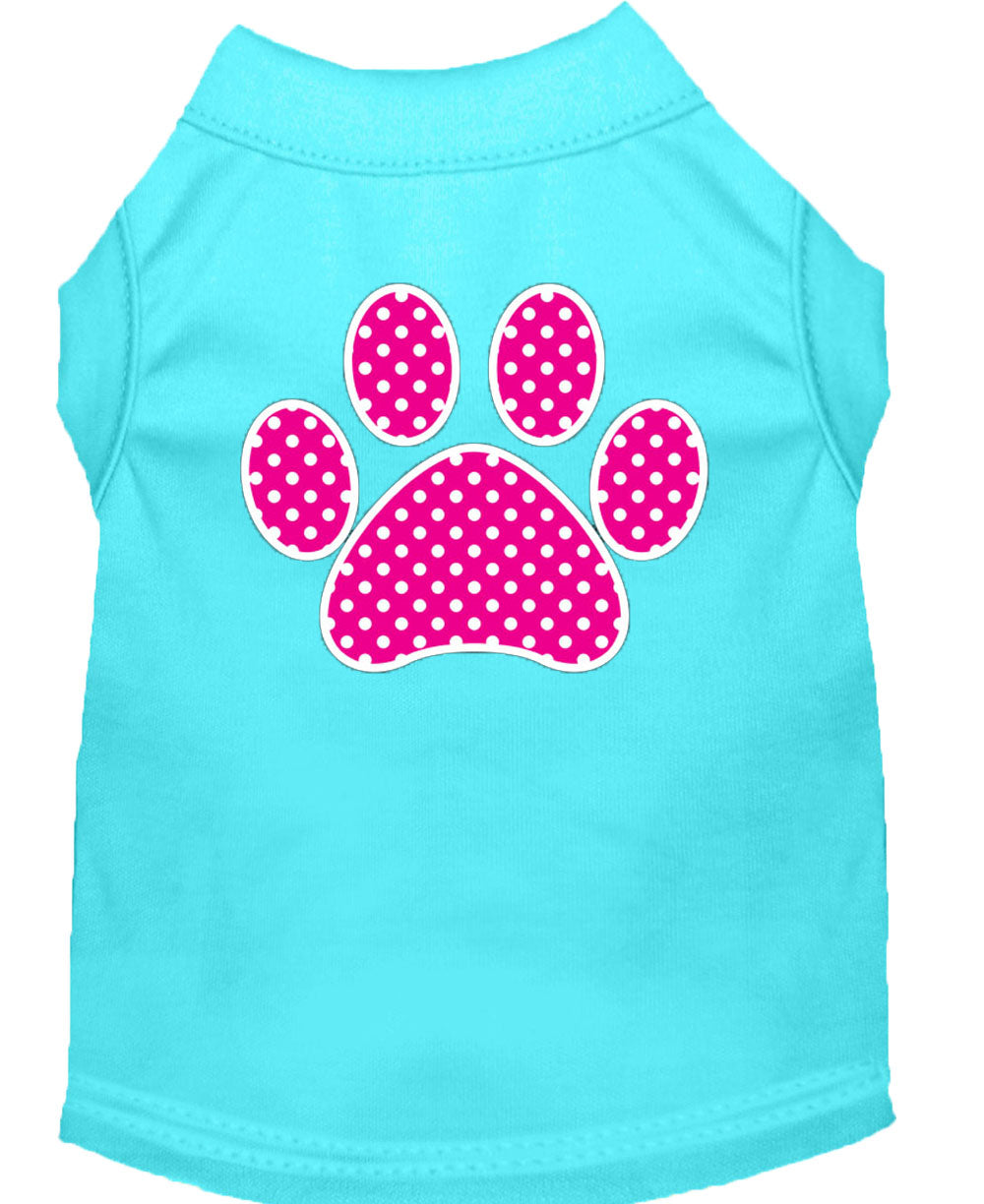 Pet Shirt "Pink Swiss Dot Paw"