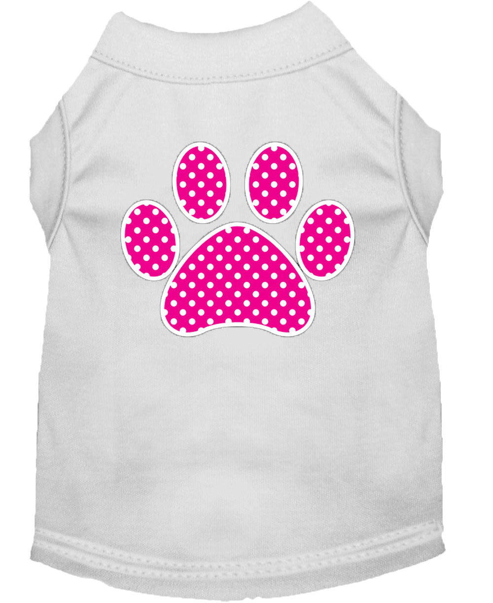 Pet Shirt "Pink Swiss Dot Paw"