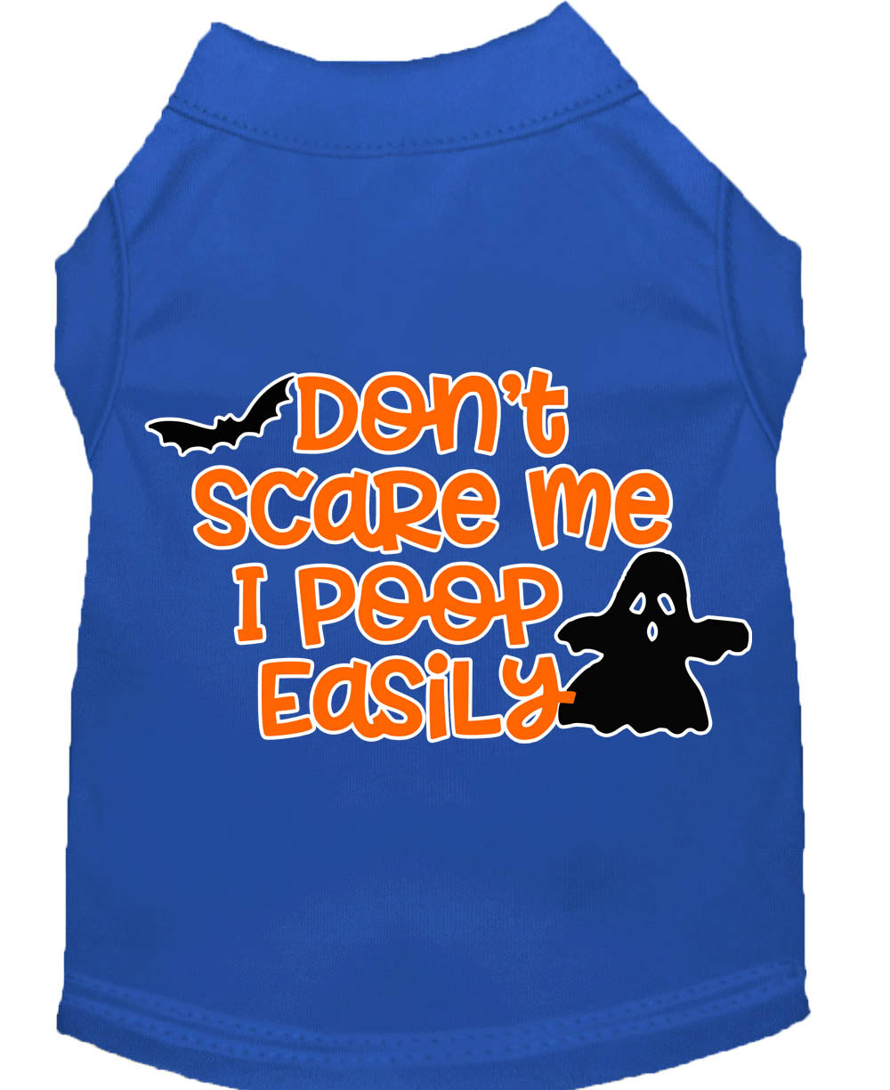 Halloween Pet Dog & Cat Shirt, "Don't Scare Me, I Poop Easily"