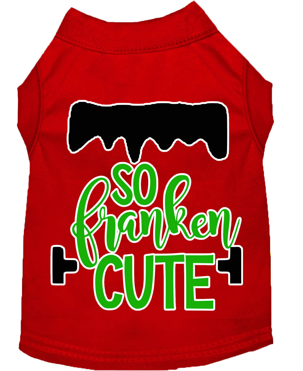 Pet Dog & Cat Shirt Screen Printed, "So Franken Cute"