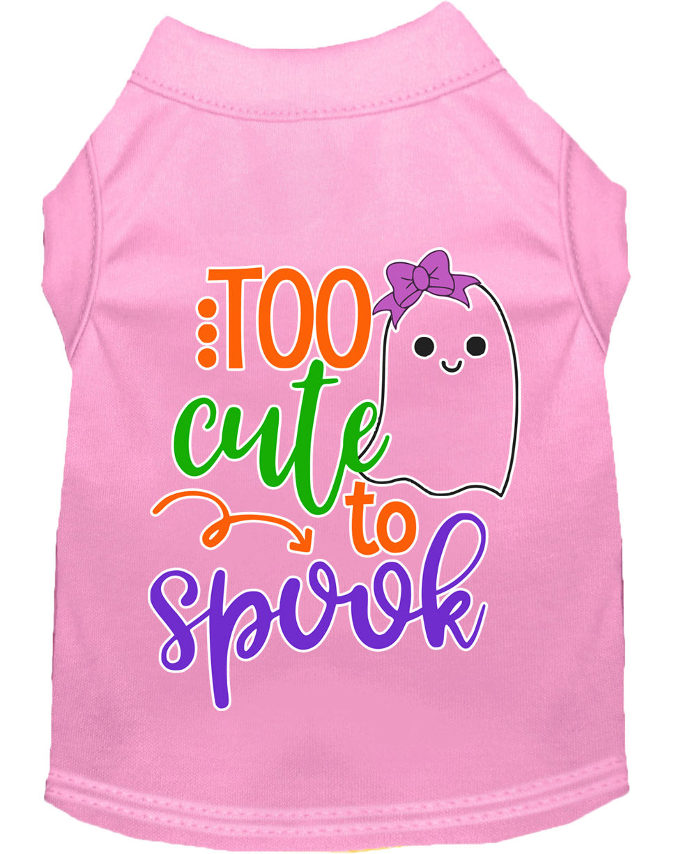 Halloween Pet Dog & Cat Shirt, "Too Cute To Spook - Girly Ghost"
