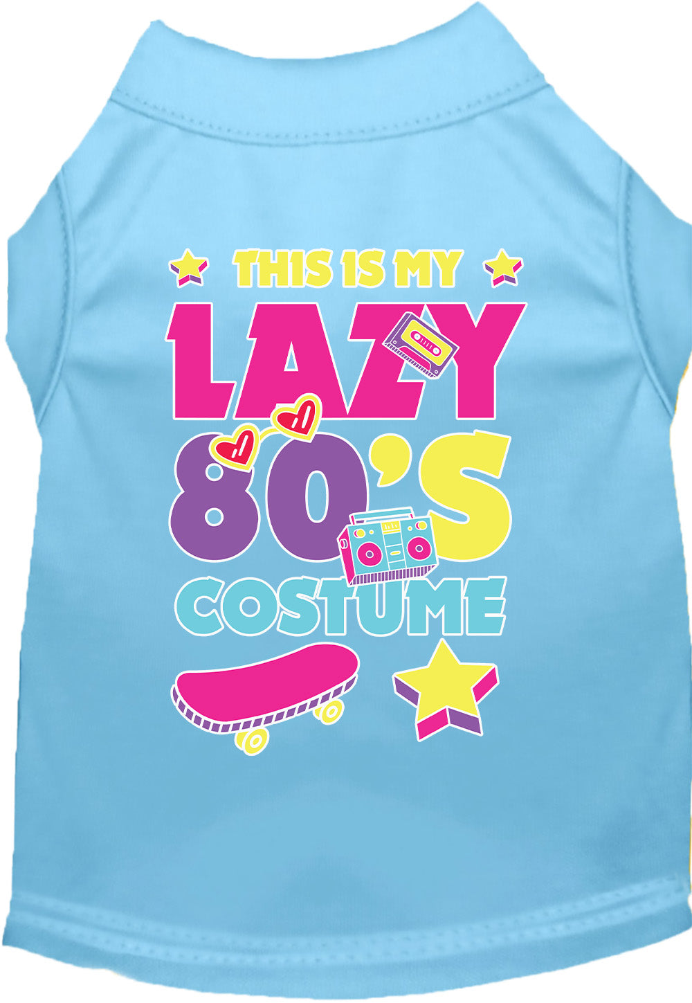 Halloween Costume Cat or Dog Shirt for Pets "Lazy 80's Costume"