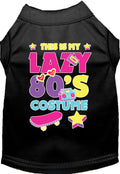 Halloween Costume Cat or Dog Shirt for Pets "Lazy 80's Costume"
