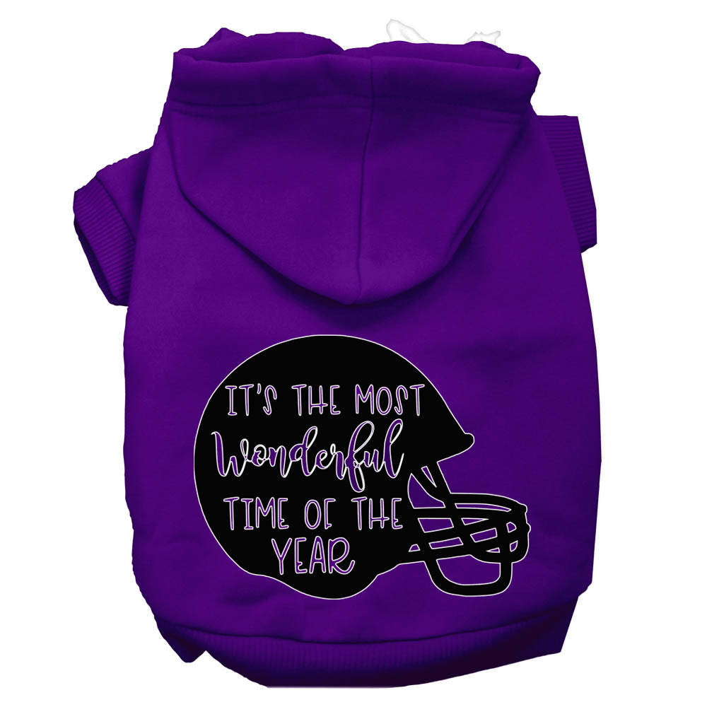 Pet, Dog and Cat Hoodie, "Most Wonderful Time Of The Year (Football)"