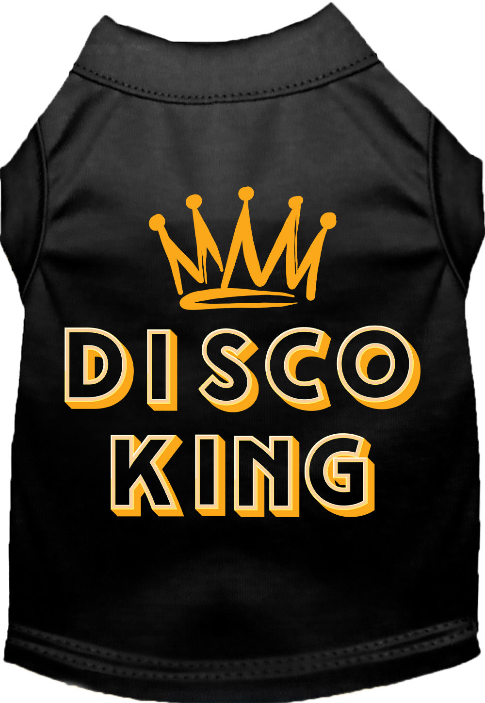 Black Disco King shirt for pets