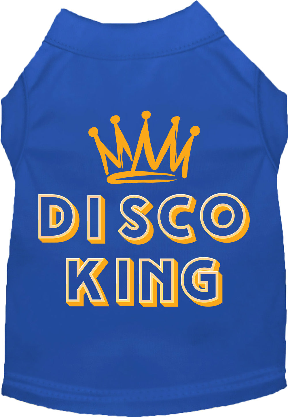 Royal blue Disco King shirt for pets