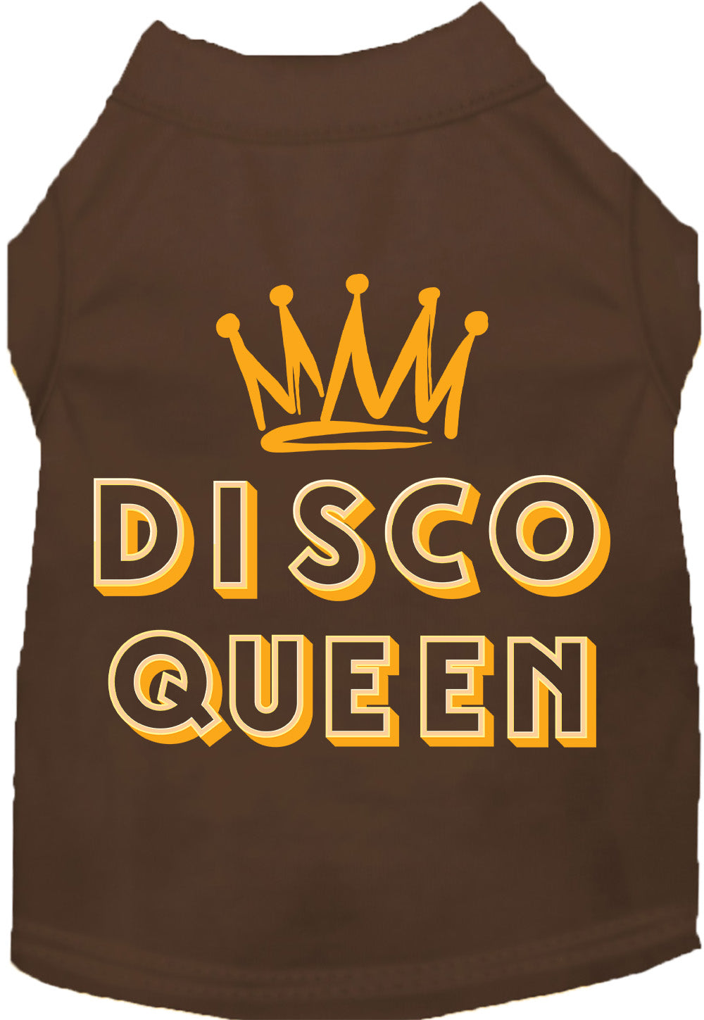 Dark brown Disco Queen shirt for pets