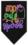 Halloween Pet and Dog Bandana, "Too Cute To Spook - Girly Ghost"