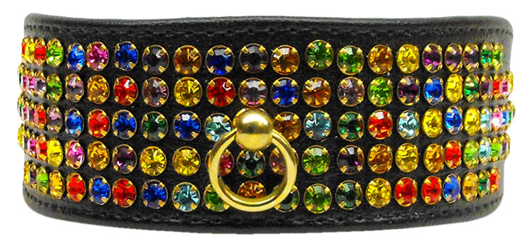 Confetti Mirage Dog Collar Black
