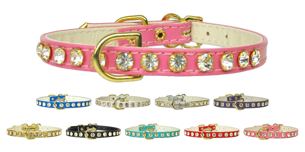 #16 Clear Crystal Vintage Set Dog Collar